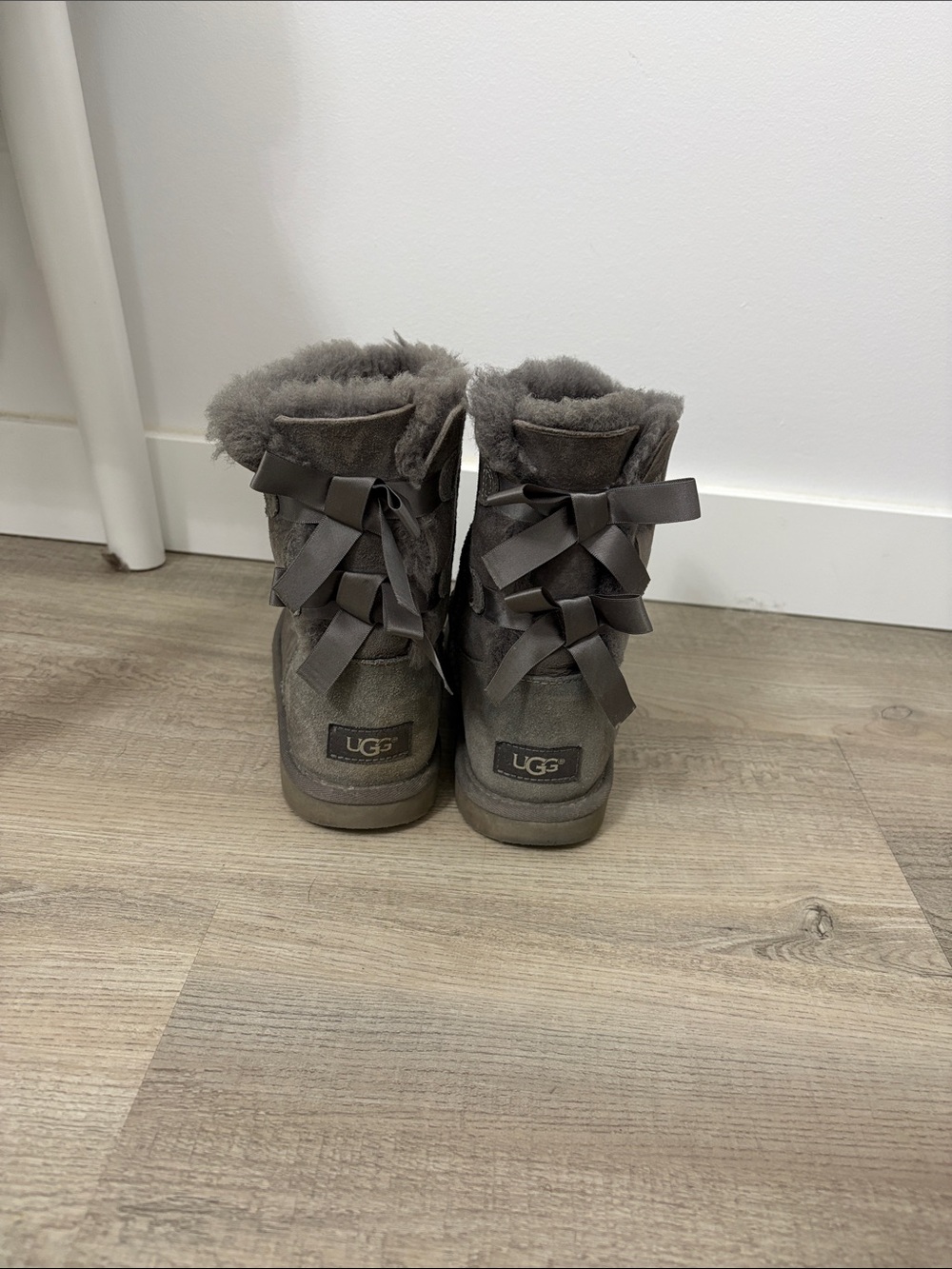 Grey Bailey Bow Uggs
